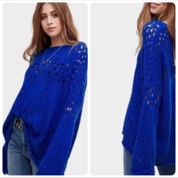 Free People TRAVELING LACE SWEATER SIZE XSMALL NWT - Picture 4 of 13